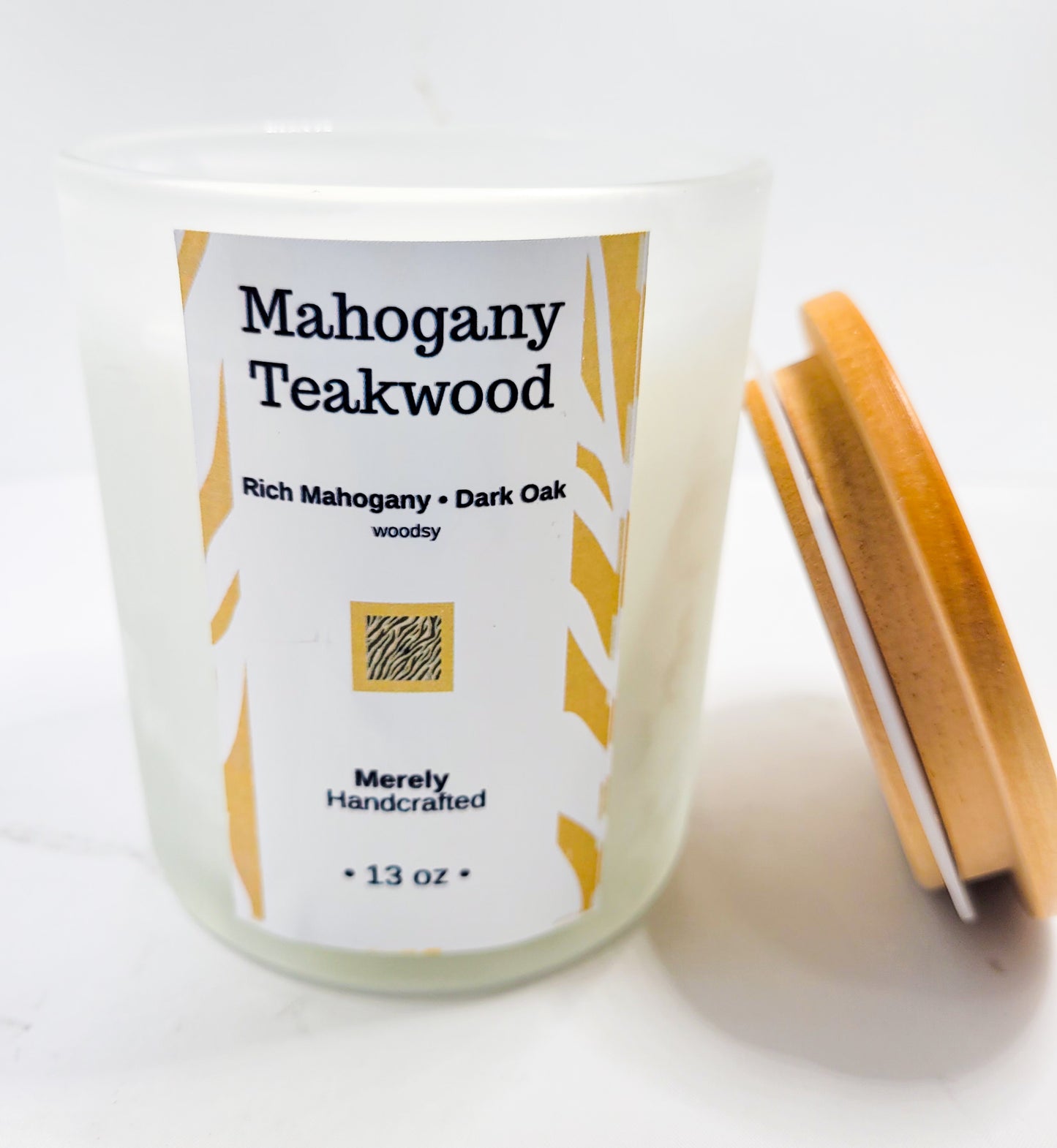 Mahogany Teakwood Candle – Warm Woodsy Coconut Soy Candle