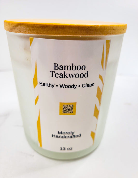 Bamboo Teakwood Candle – Clean Spa Scented Candle