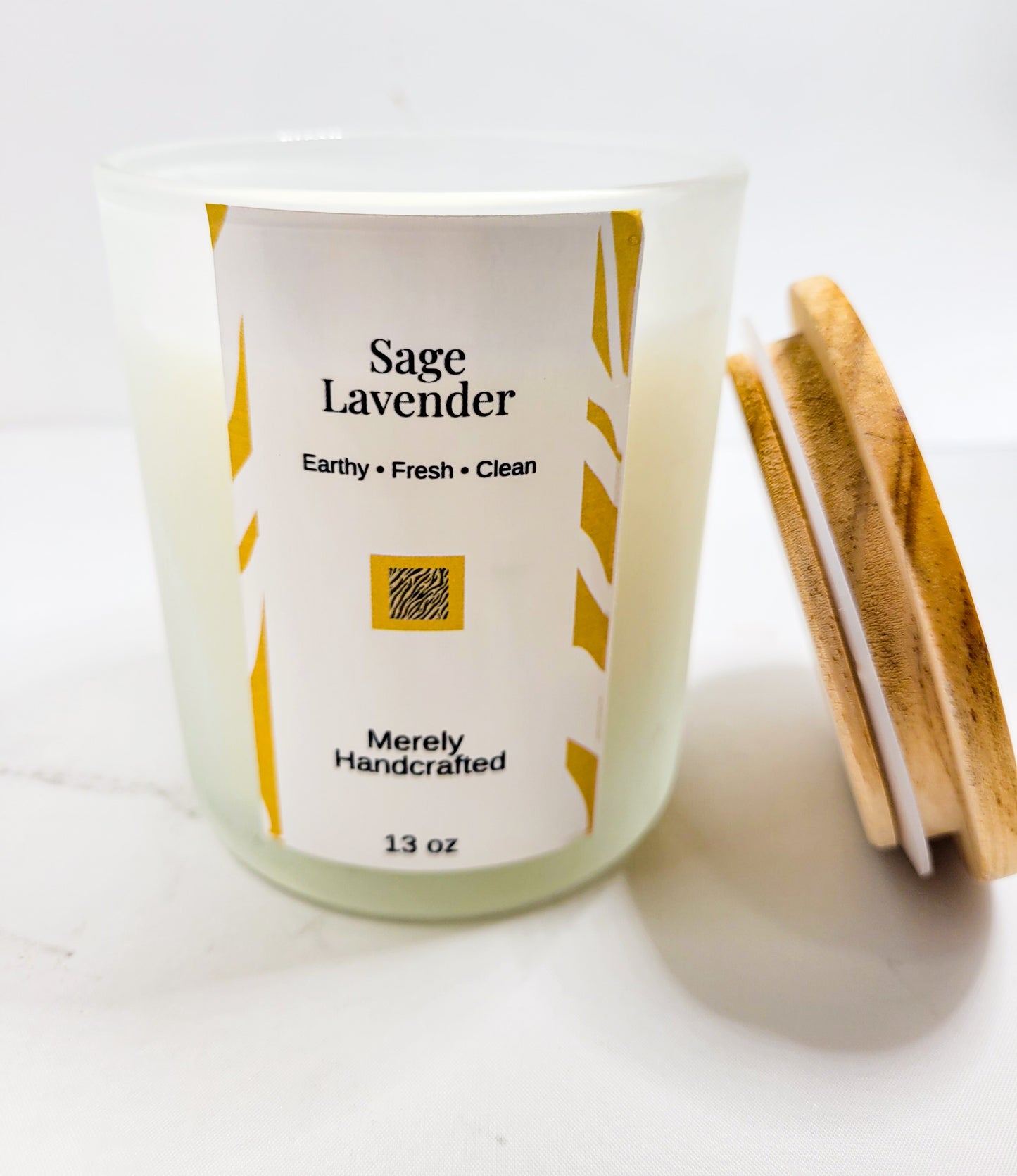 Sage Lavender Candle – Calming Herbal Coconut Soy Candle