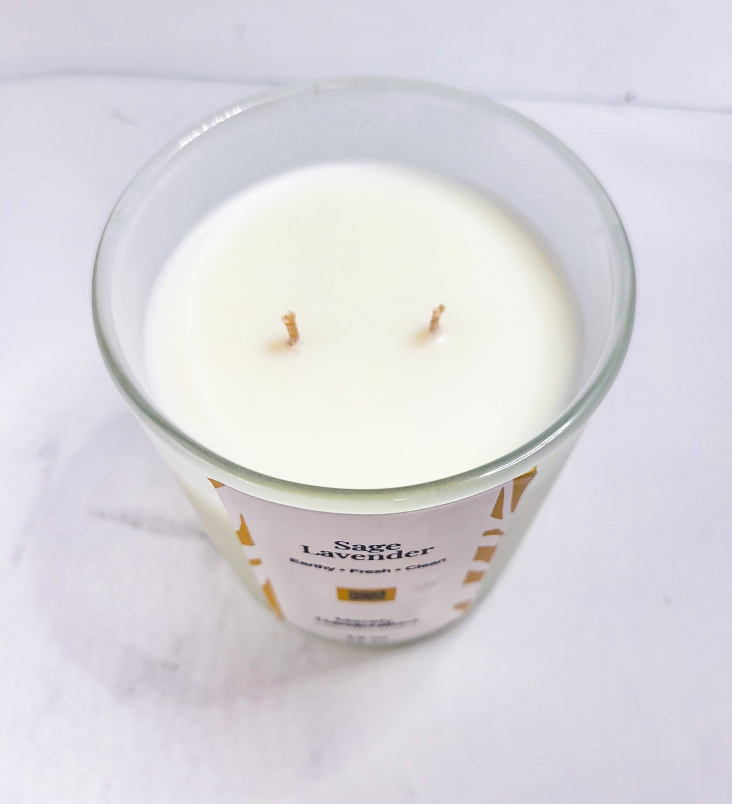 Sage Lavender Candle – Calming Herbal Coconut Soy Candle