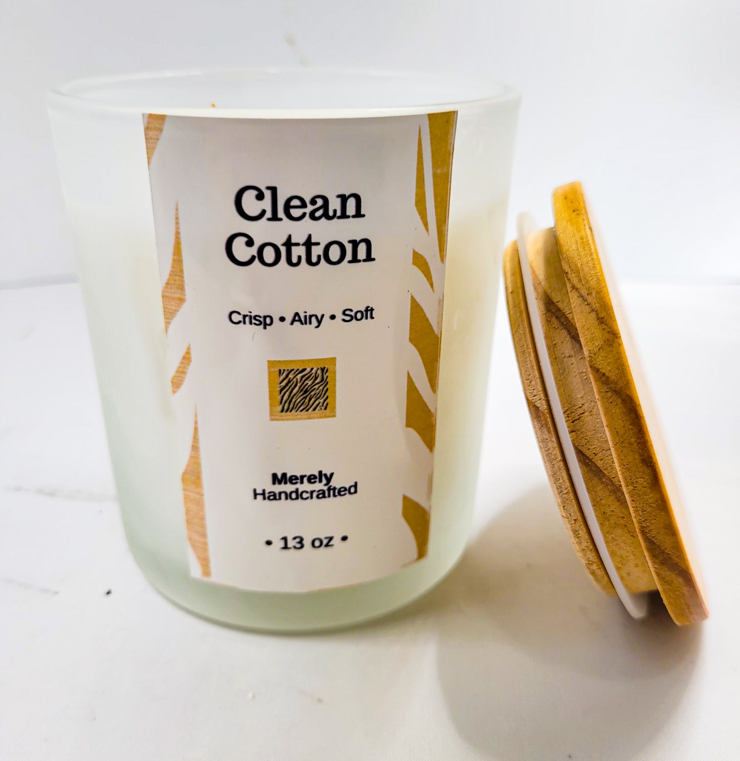 Clean Cotton Candle – Fresh Linen Inspired Coconut Soy Candle
