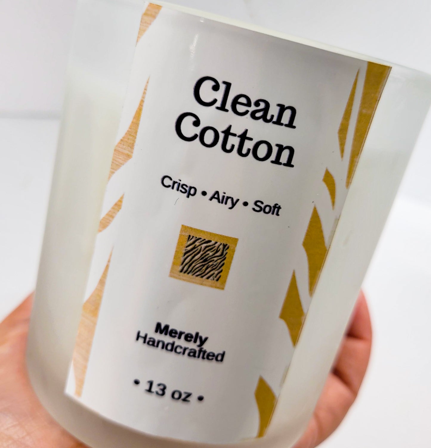 Clean Cotton Candle – Fresh Linen Inspired Coconut Soy Candle