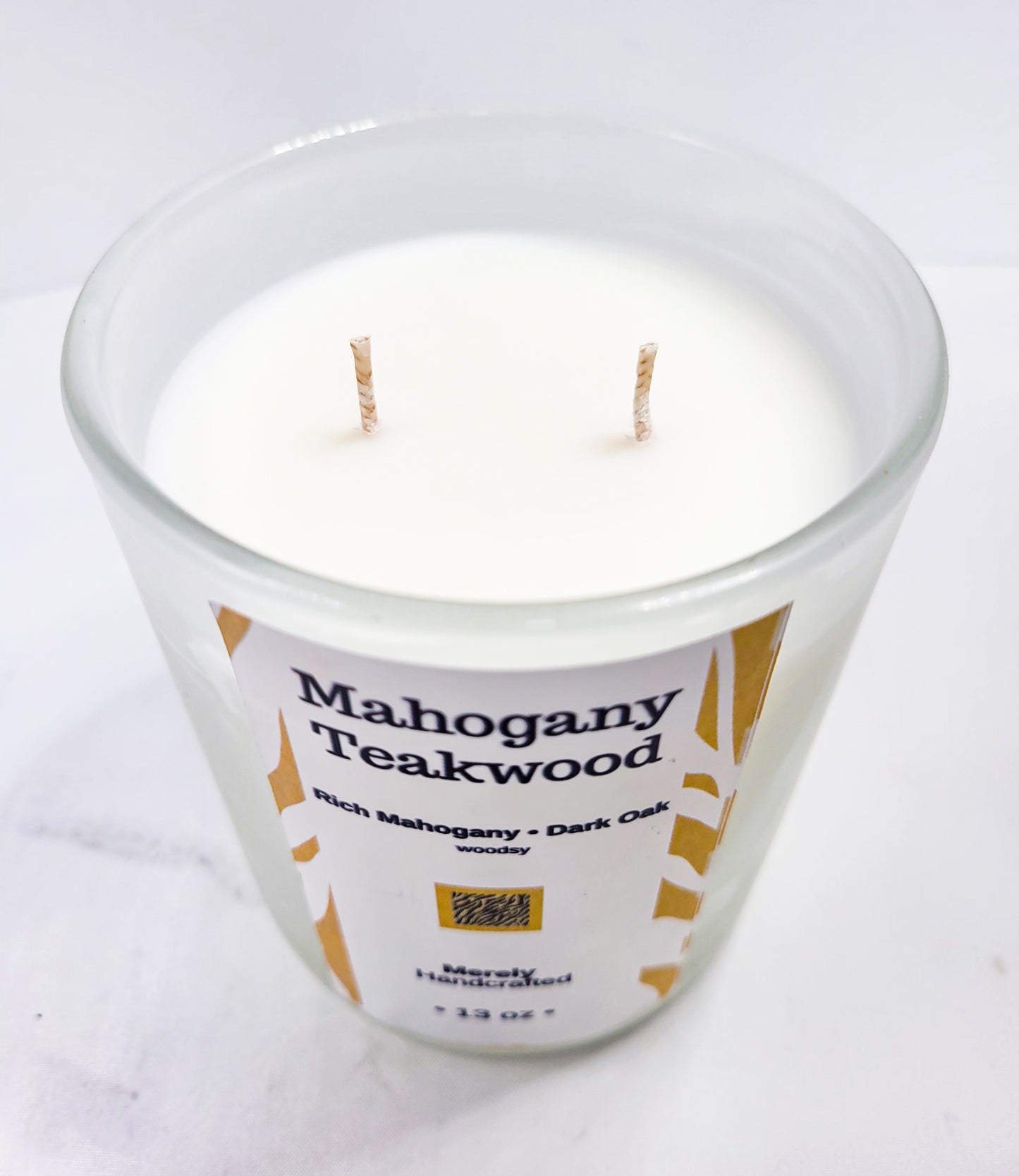 Mahogany Teakwood Candle – Warm Woodsy Coconut Soy Candle