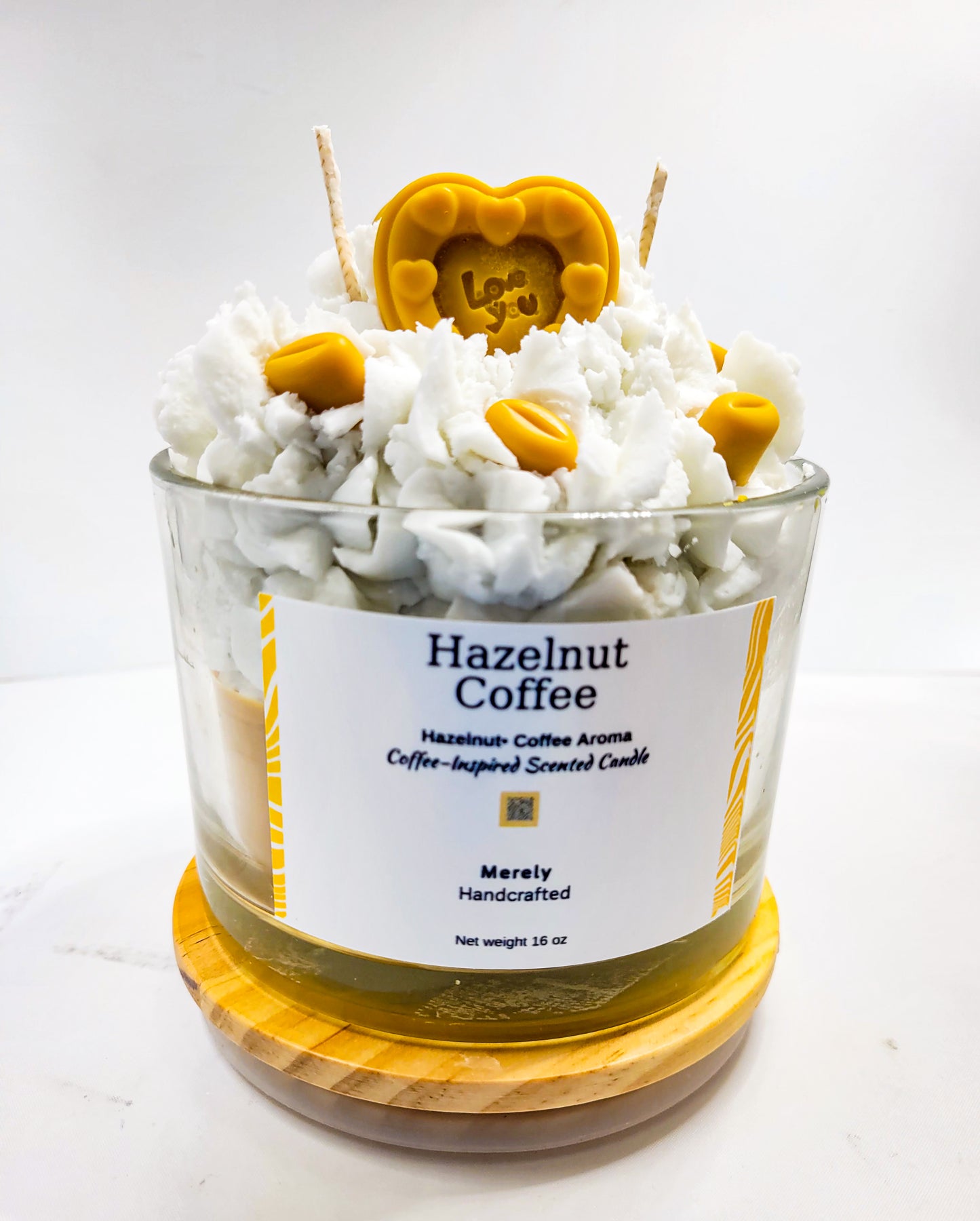 Hazelnut Coffee Dessert Candle – Whipped Wax Soy Candle