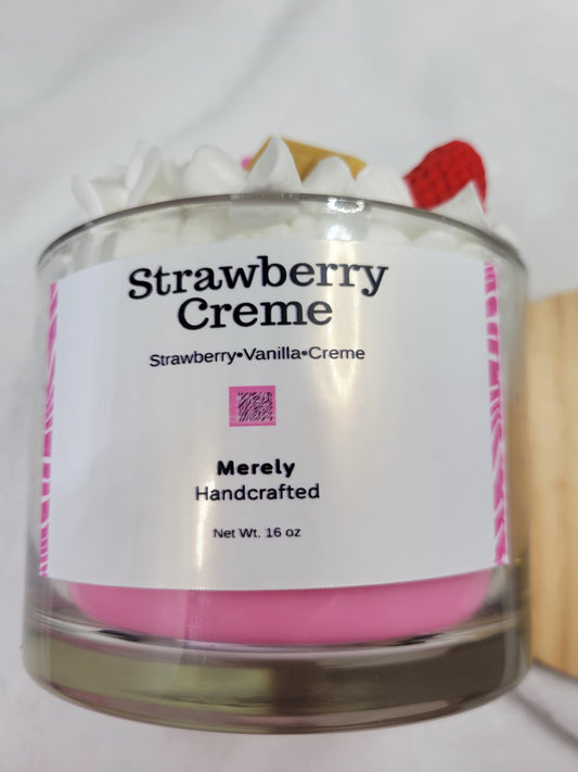 Strawberry Creme Dessert Candle