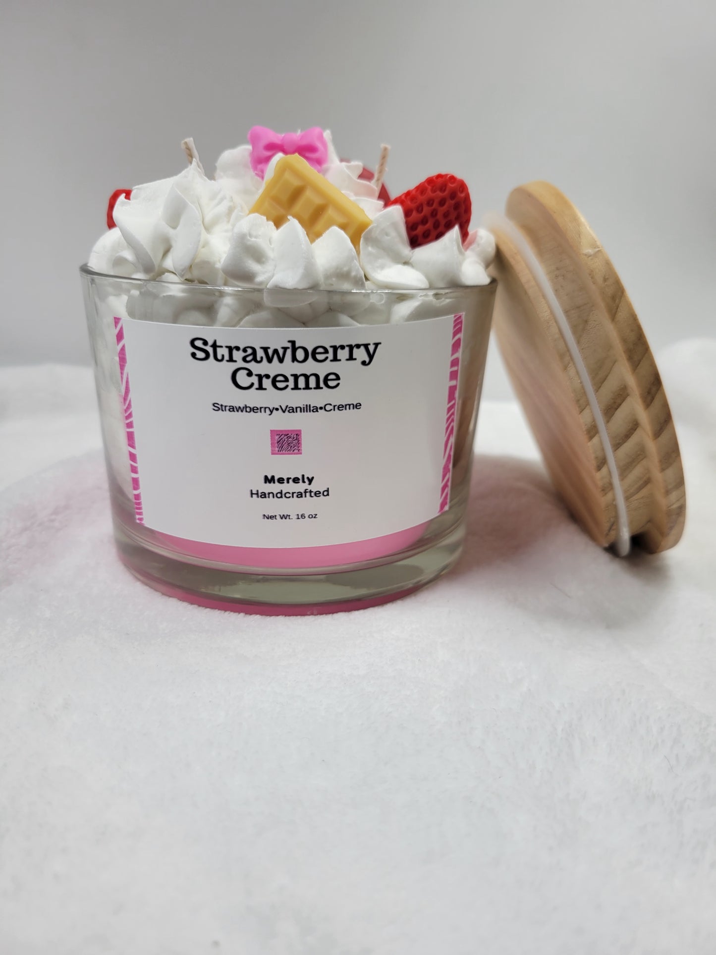 Strawberry Creme Dessert Candle