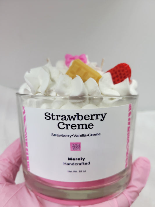 Strawberry Creme Dessert Candle