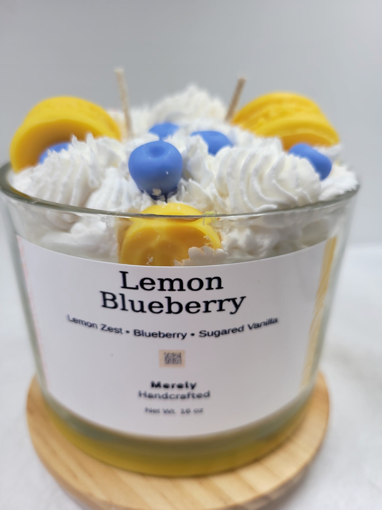 Lemon Blueberry Dessert Candle – Bakery Inspired Whipped Wax Candle