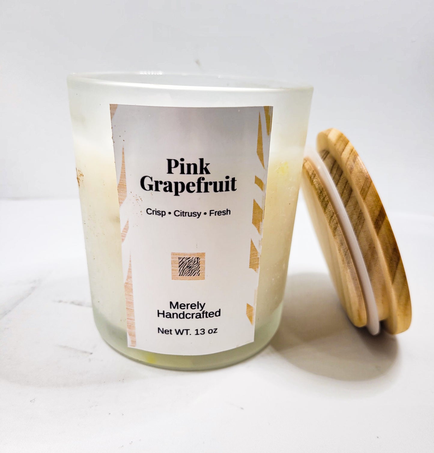 Pink Grapefruit Candle - Crisp Citrusy Fresh Scent - 13 oz - Energizing & Refreshing for Everyday Use
