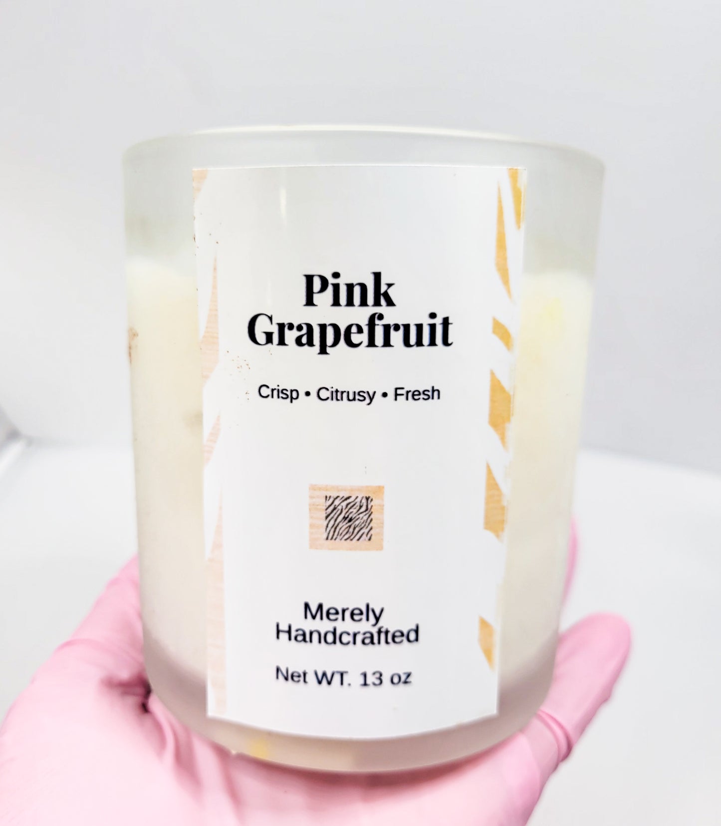 Pink Grapefruit Candle - Crisp Citrusy Fresh Scent - 13 oz - Energizing & Refreshing for Everyday Use