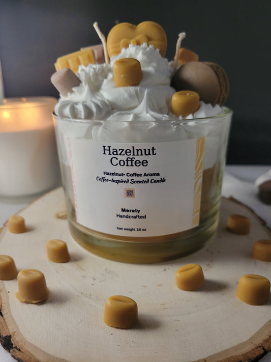 Hazelnut Coffee Dessert Candle – Whipped Wax Soy Candle