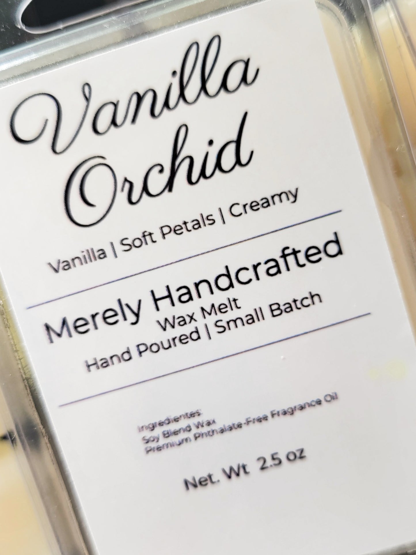 Vanilla Orchid Wax Melts | Creamy Vanilla Floral | Strong Scent Throw | Hand Poured Soy Blend | Luxury Home Fragrance