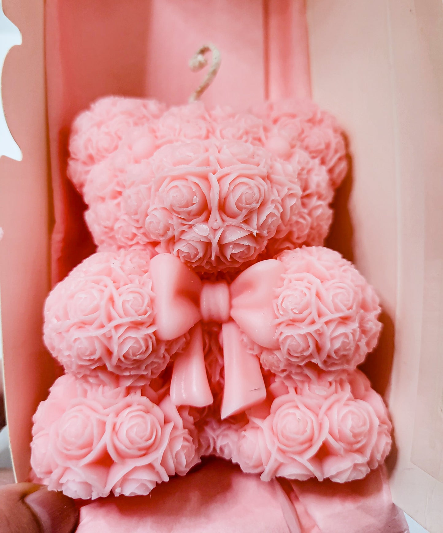 Strawberry Cream Teddy Bear Dessert Candle