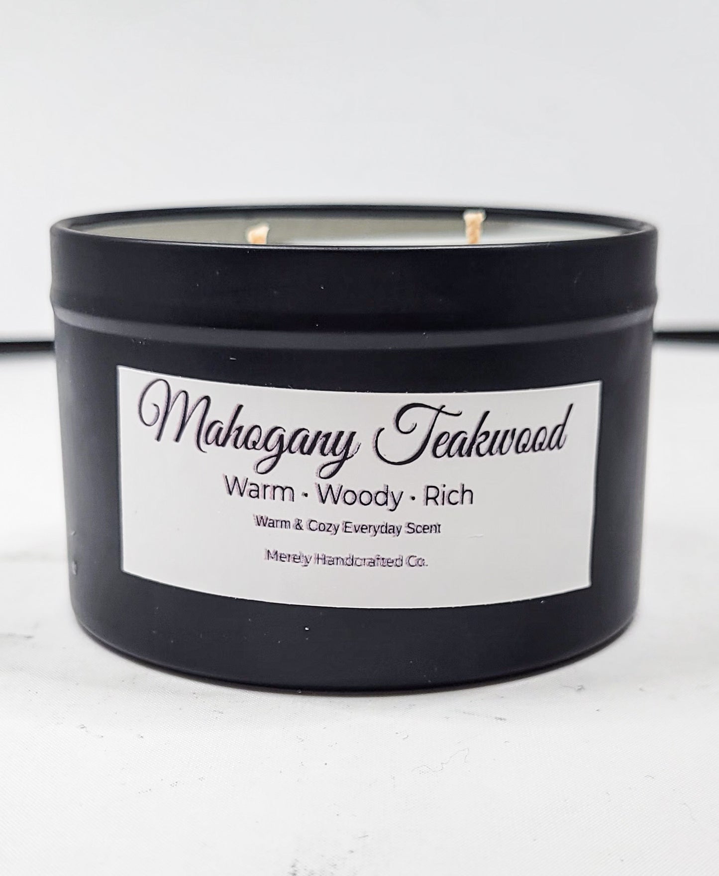 Mahogany Teakwood Candle | Warm Woodsy Cologne Scent