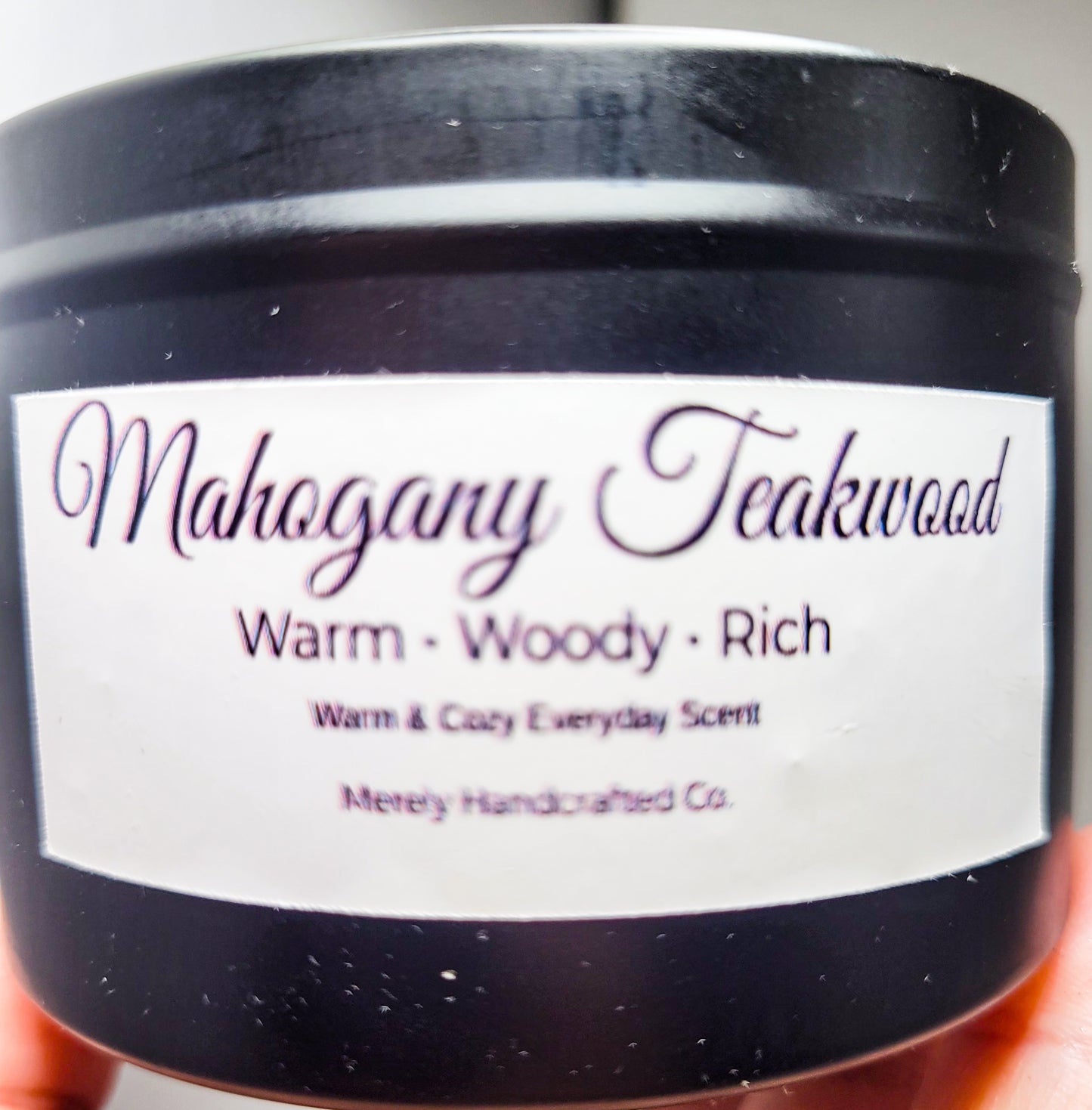 Mahogany Teakwood Candle | Warm Woodsy Cologne Scent