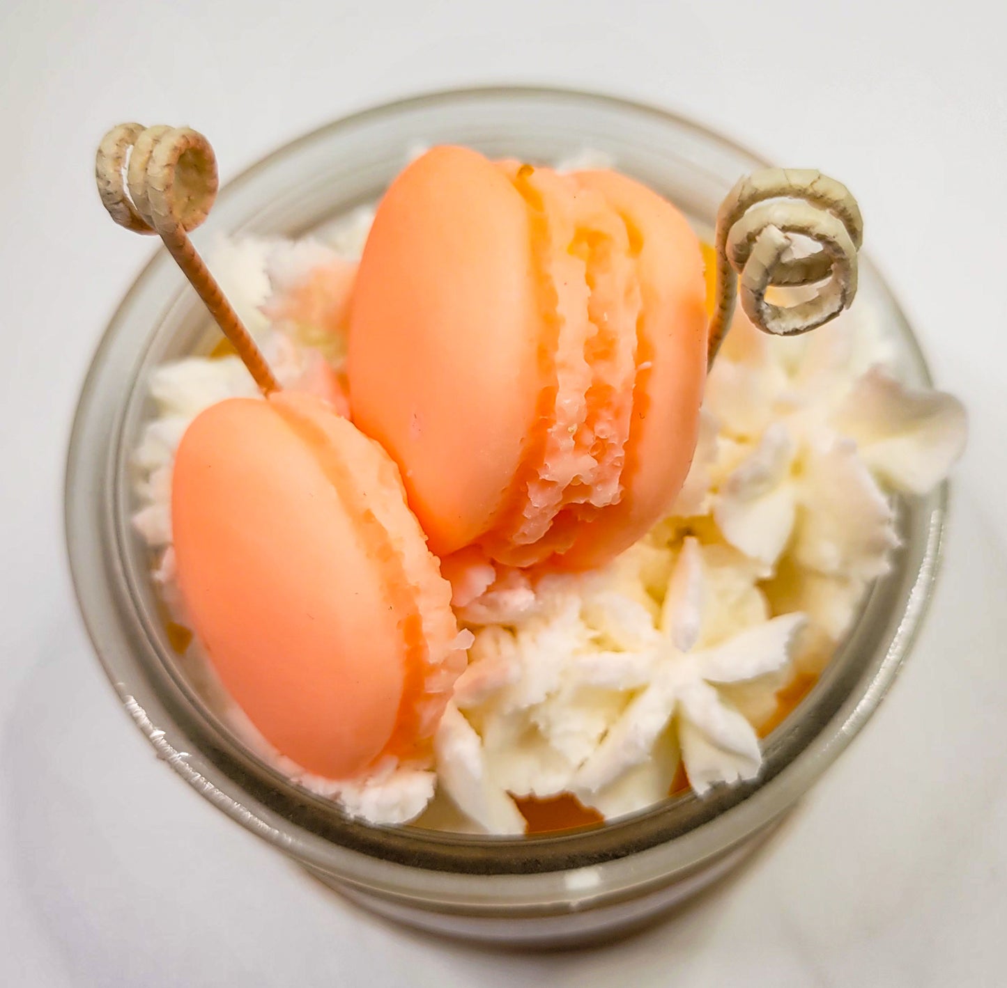 Peach Macaron Candle | Sweet Dessert Bakery Scent