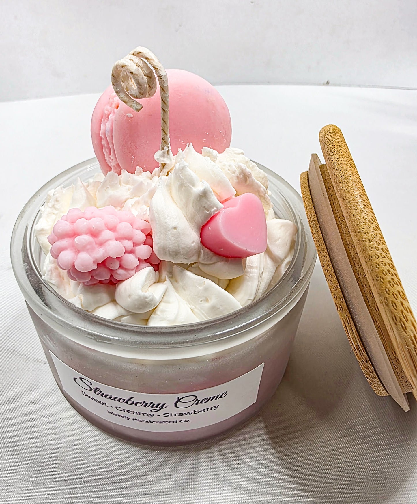Mini Strawberry Creme Dessert Candle | Sweet Bakery Scent | 4oz