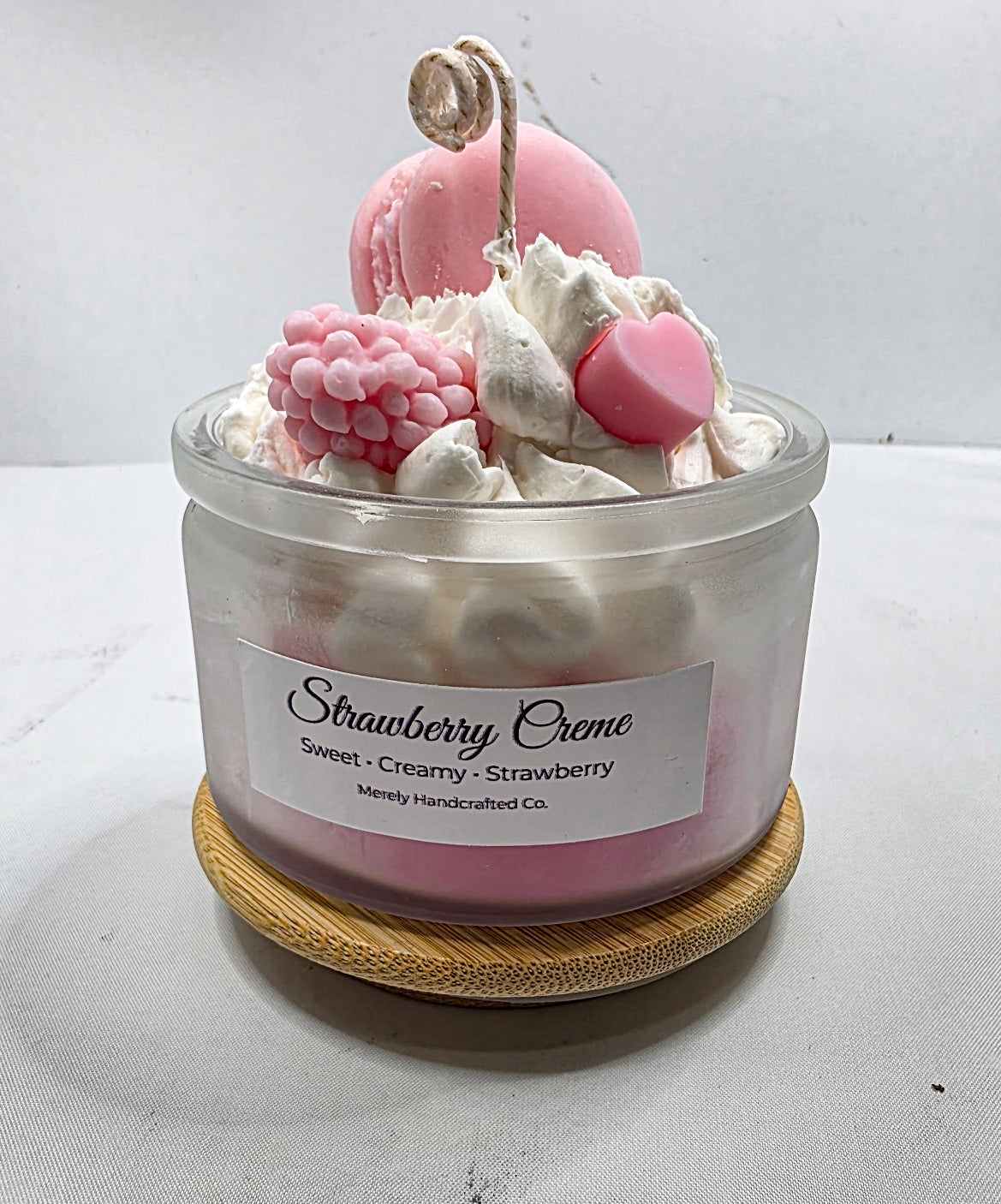 Mini Strawberry Creme Dessert Candle | Sweet Bakery Scent | 4oz